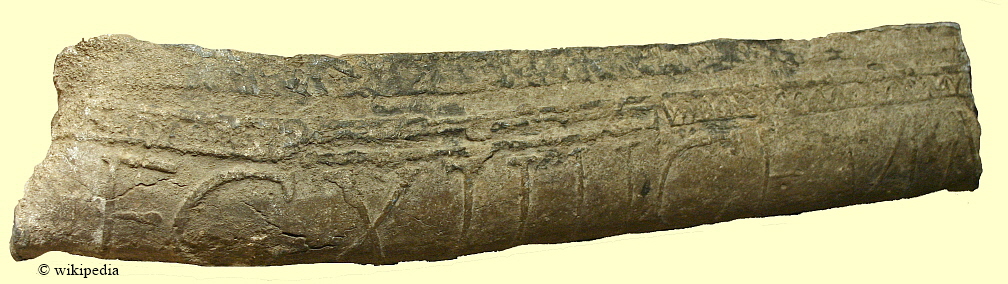 Römisches Bleirohr mit Inschrift der Legio XIV Gemina aus Wiesbaden - Aquae Mattiacorum Römisches Bleirohr mit Inschrift der Legio XIV Gemina aus Wiesbaden - Aquae Mattiacorum