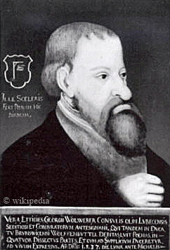 Bürgermeister Jürgen Wullenwever auf einem Spottportrait aus dem Jahre 1537   -   Für eine größere Darstellung klicken Sie auf das Bild.