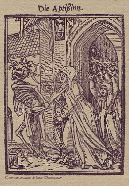 Die Äbtissin - Holzstich von Hans Holbein dem Jüngeren aus dem Jahre 1538. Für eine größere Bilddarstellung klicken Sie bitte auf das Bild. Die Äbtissin - Holzstich von Hans Holbein dem Jüngeren aus dem Jahre 1538. Für eine größere Bilddarstellung klicken Sie bitte auf das Bild.