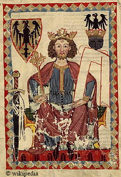 Heinrich VI. in dem Codex Manesse um 1300 - Für eine größere Bilddarstellung klicken Sie bitte auf das Bild. Heinrich VI. in dem Codex Manesse um 1300 - Für eine größere Bilddarstellung klicken Sie bitte auf das Bild.