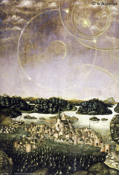 Stockholm auf dem bekannten Nebensonnengemälde von 1630 – Kopie des Originals von 1535 - Für eine größere Bilddarstellung bitte auf das Bild klicken Stockholm auf dem bekannten Nebensonnengemälde von 1630 – Kopie des Originals von 1535 - Für eine größere Bilddarstellung bitte auf das Bild klicken